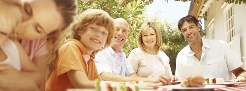 family eating