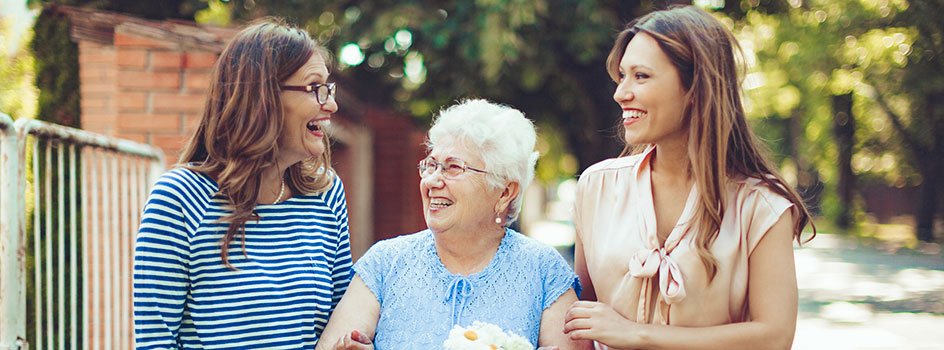 Women of different ages walking together