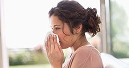 woman with allergies