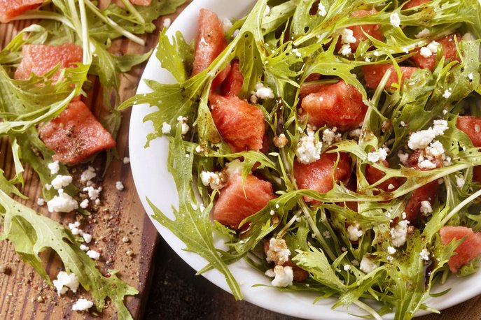 Watermelon and feta salad