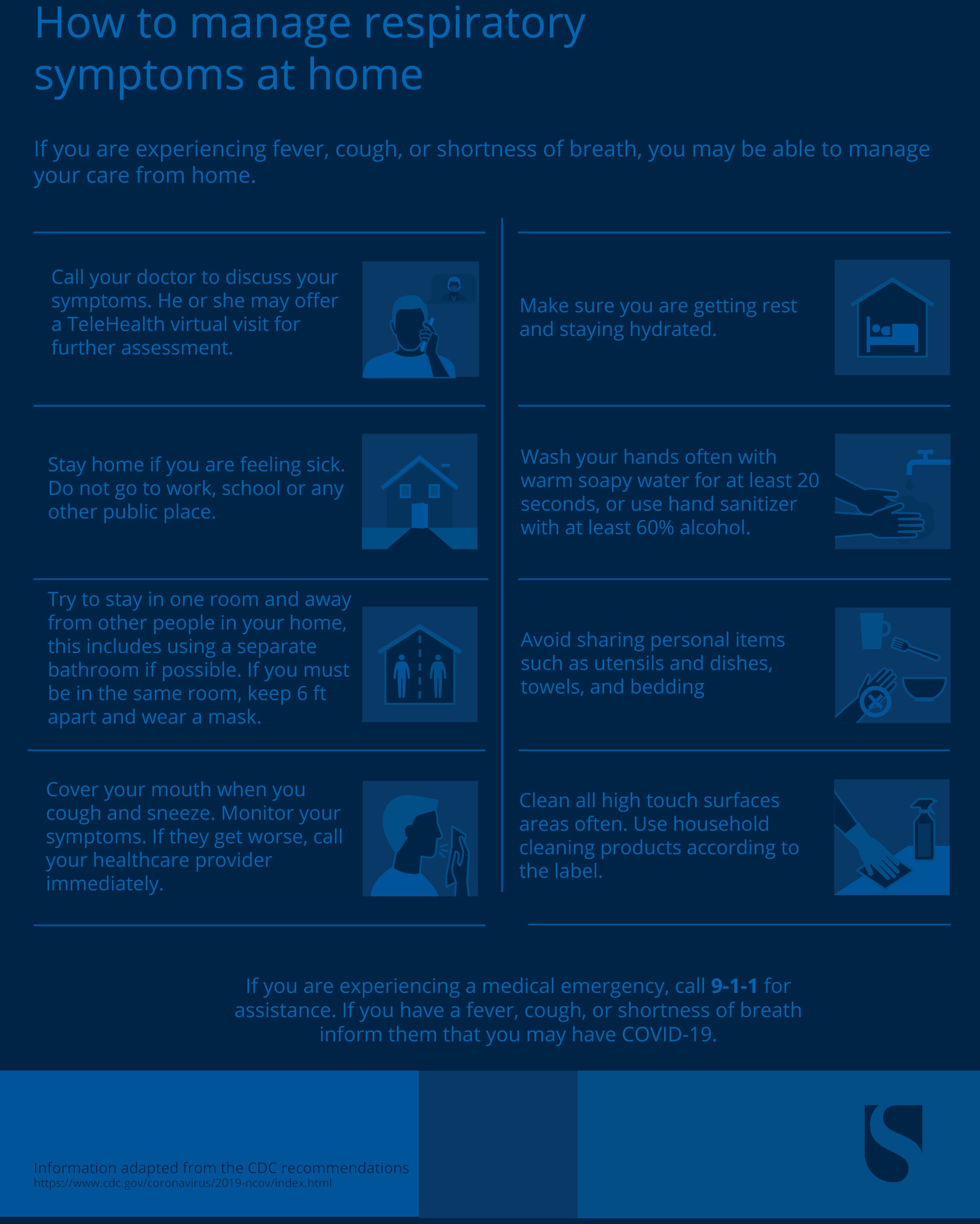 Infographic for Managing Respiratory Symptoms at Home