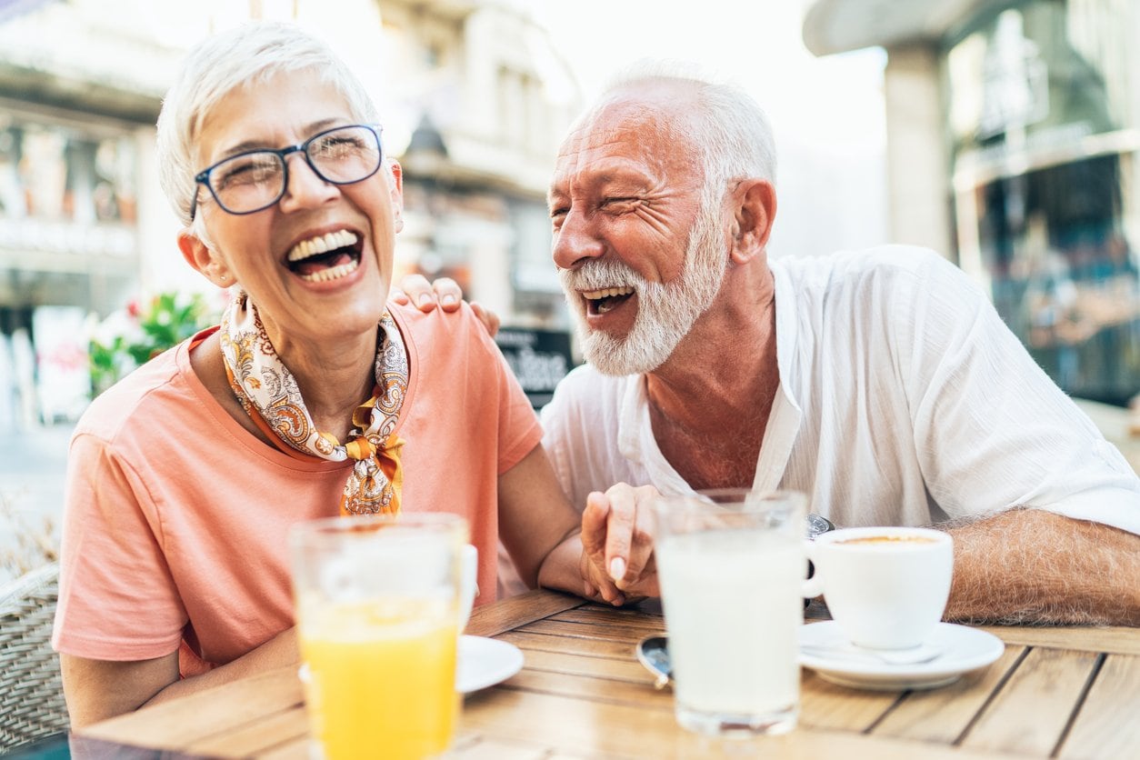 older couple laughing